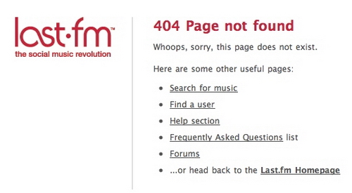 Errore 404 di last.fm